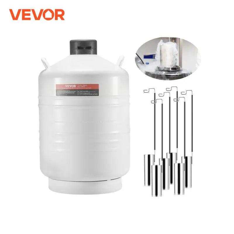 Liquid Nitrogen Tank 30 L Aluminum Alloy Liquid Nitrogen LN2 Tank Dewar for Beauty Industry Semen Preservation Scientific