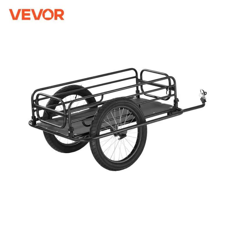 275 lbs Bike Cargo Trailer Bicycle Wagon Cart Foldable Compact Storage with Universal Hitch 20" Wheels fits Most Bike