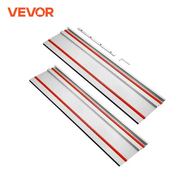 Track Saw Guide Rail 55in/110in Cutting Range 27.5in Aluminum Extruded Guide Rails & Connector for Woodworking Longer Cuts