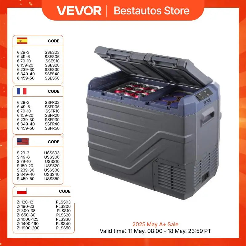 Car Refrigerator 12 Volt Car Refrigerator Fridge 40 L Dual Zone  -4℉-68℉12/24V DC and 100-240V AC for Outdoor Camping RV