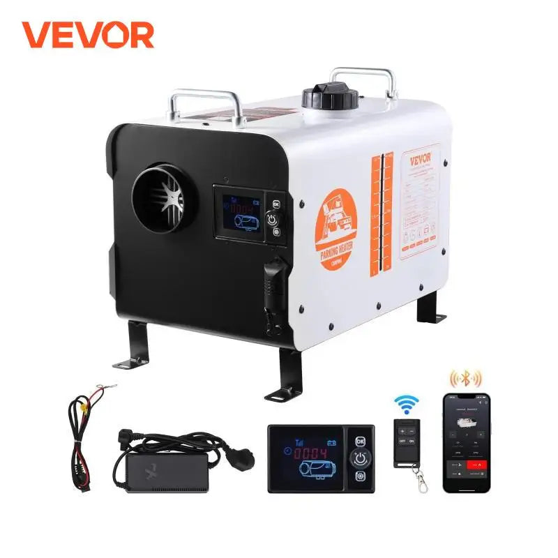 8KW Diesel Heater 12V/24V All in One Diesel Air Heater with Bluetooth/LCD Display/CO Alarm Car Heater for Vehicle/Outdoor