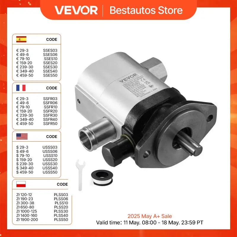 Hydraulic Wood Log Splitter Pump 22GPM 2 Stage 4000PSI Aluminum Hydraulic Gear Pump for Small Engine Mounting Snowplow