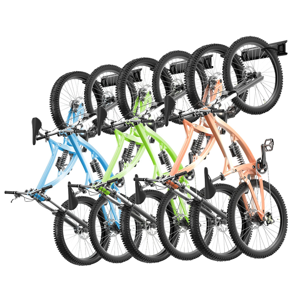 Bicycle Wall Mount Rack 3/4/5pcs Rails Mtb Road Bike Storage Fixed Hanging Hook Holder Bike Support Stand for 6 Bikes