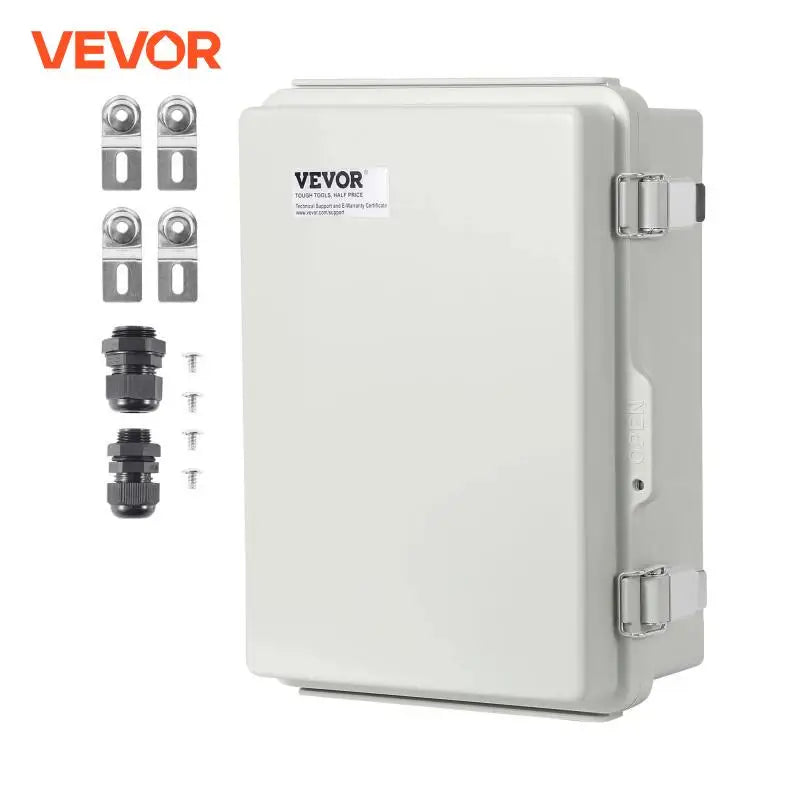 Outdoor Electrical Junction Box ABS Plastic & Hinged Cover Stainless Steel Latch IP67 Waterproof for Electrical Projects