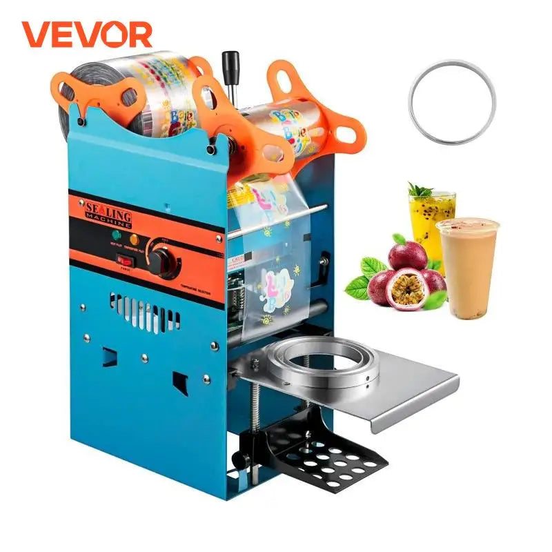 Manual Cup Sealer Machine 300-500 Cup/h with Heating Technology Boba Tea Cup Sealing Machine for 90/95mm Cup Diameter