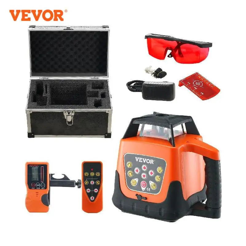 Laser Level 360 Degree Self Leveling Red Cross Line Laser 5 Rotation Speeds & 4 Scanning Angles Adjustment IP66 Waterproof