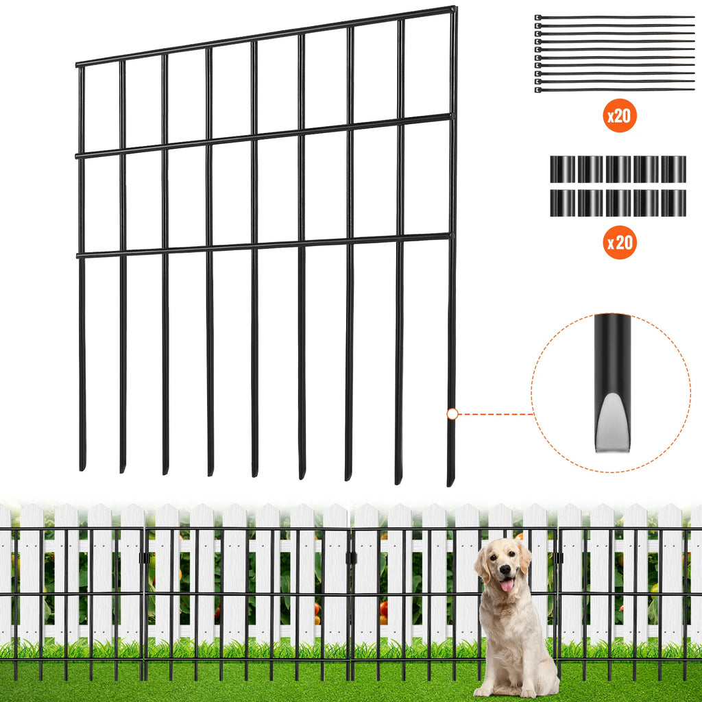 10pcs Animal Barrier Fence Underground Decorative Garden Fencing Metal Dog Fence The Yard and Outdoor Patio Garden Fence