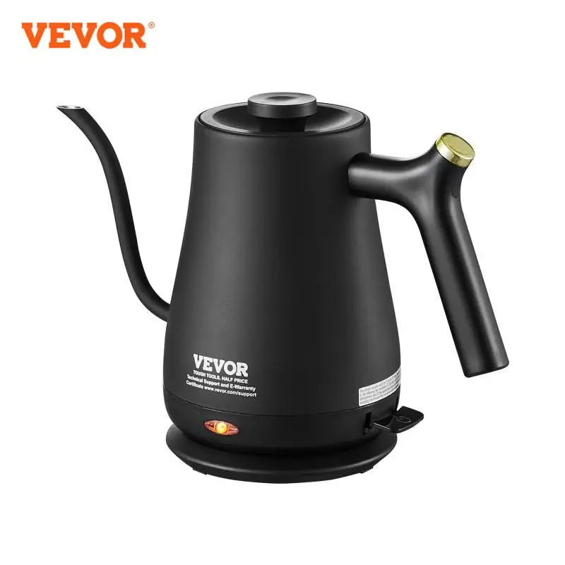 Electric Gooseneck Kettle 1L 1200W Fast Heating Gooseneck Pour Over Coffee Tea Kettle 304 Food Grade