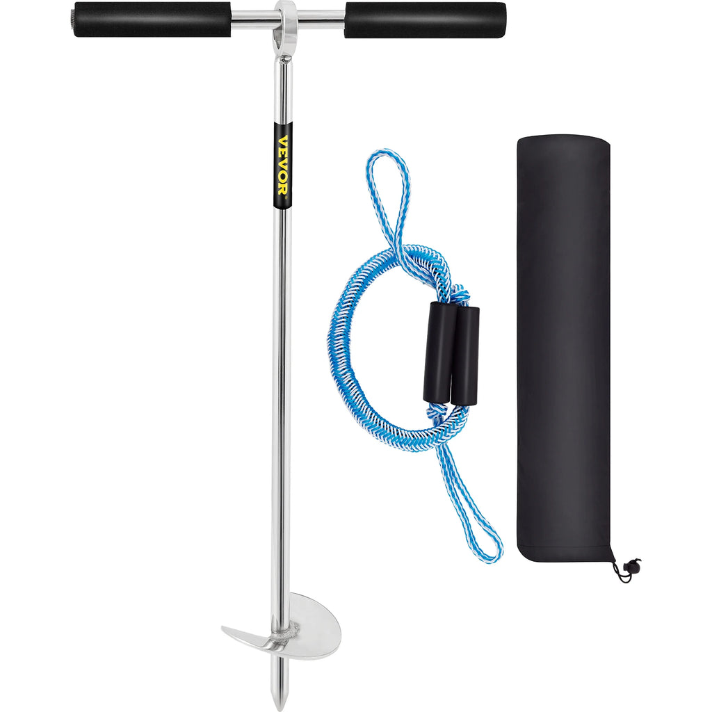 18\" Length Auger to The Beach and Sandbar 316 Stainless Steel Screw Anchor for Jet Ski PWC Pontoon Kayak