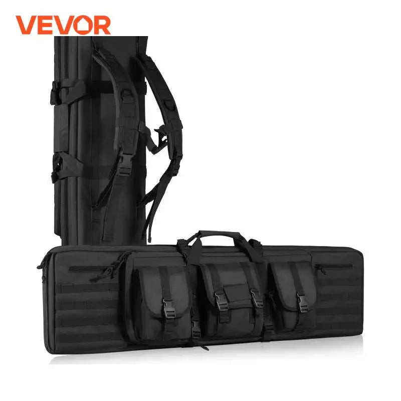 Rifle Bag 36/42 inch Tactical Double Long Gun Bag Soft Rifle Case with Lockable Zipper for Two 34"/40" Rifles & 2 Pistols