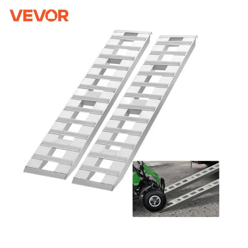 Aluminum Ramps, 6000 LBS Capacity Loading Ramps for Motorcycle/Dirt Bike/Trailer/ATV/UTV/Garden Tractor/Lawn Mower, 2PCS