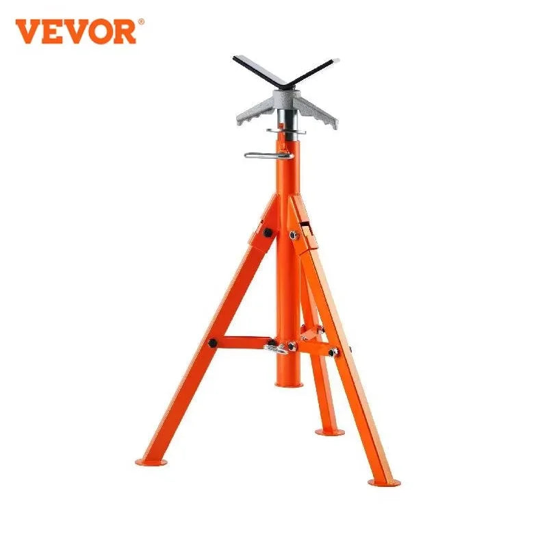 Pipe Stand 2500LBS Heavy Duty Pipe Jack Stands 27.2-52 Height Adjustable V Head Pipe Stand Steel Folding Jack Stand