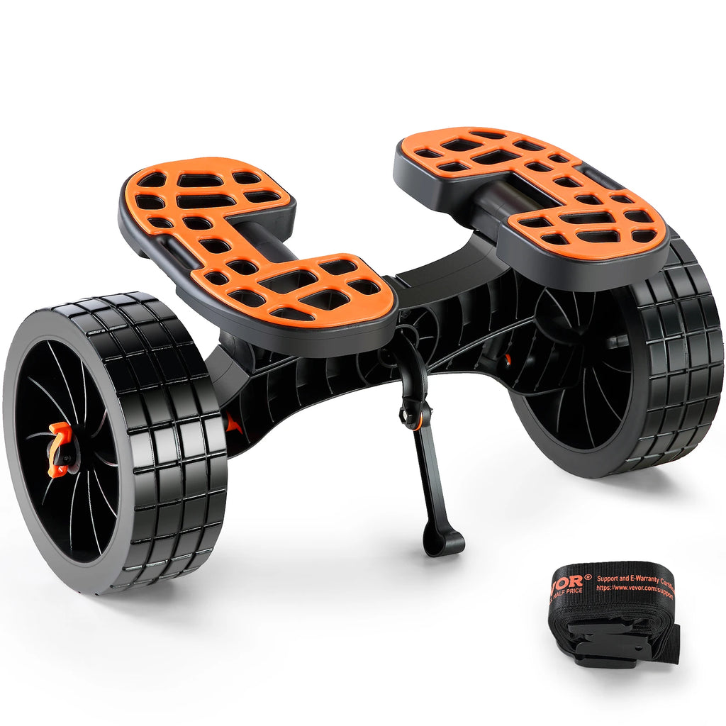 320lbs Load Capacity Detachable Canoe Trolley Cart with 10'' Solid Tires for Kayaks Paddleboards Float Mats Jon Boats
