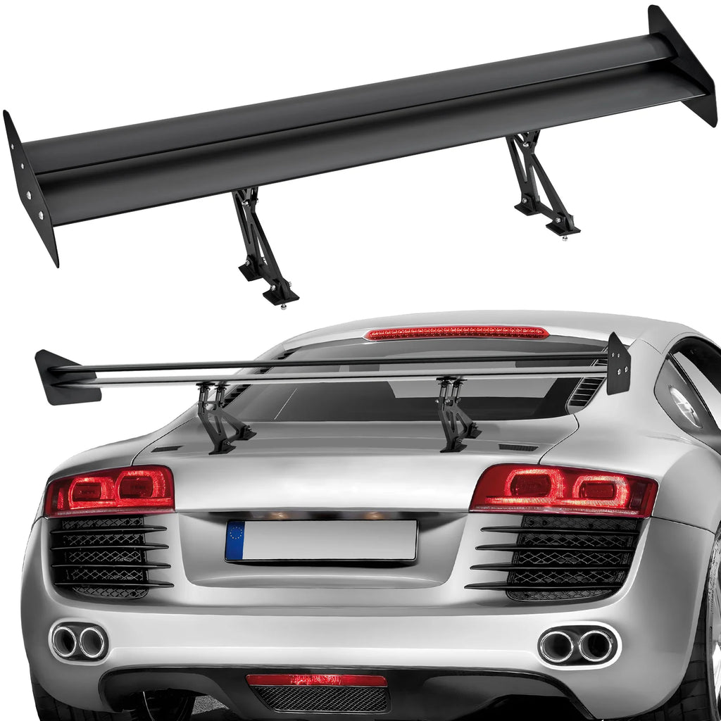 GT Wing Car Spoiler 53.1 inch Universal Spoiler with Double Deck Car Rear Spoiler Wing, Racing Spoiler BGW/JDM Drift Black