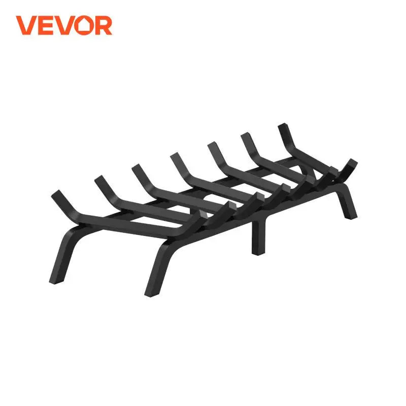 Fireplace Log Grate Fireplace Grate with 6 Legs 3/4’’ Solid Powder-coated Steel Bars Log Firewood Burning Rack Holder