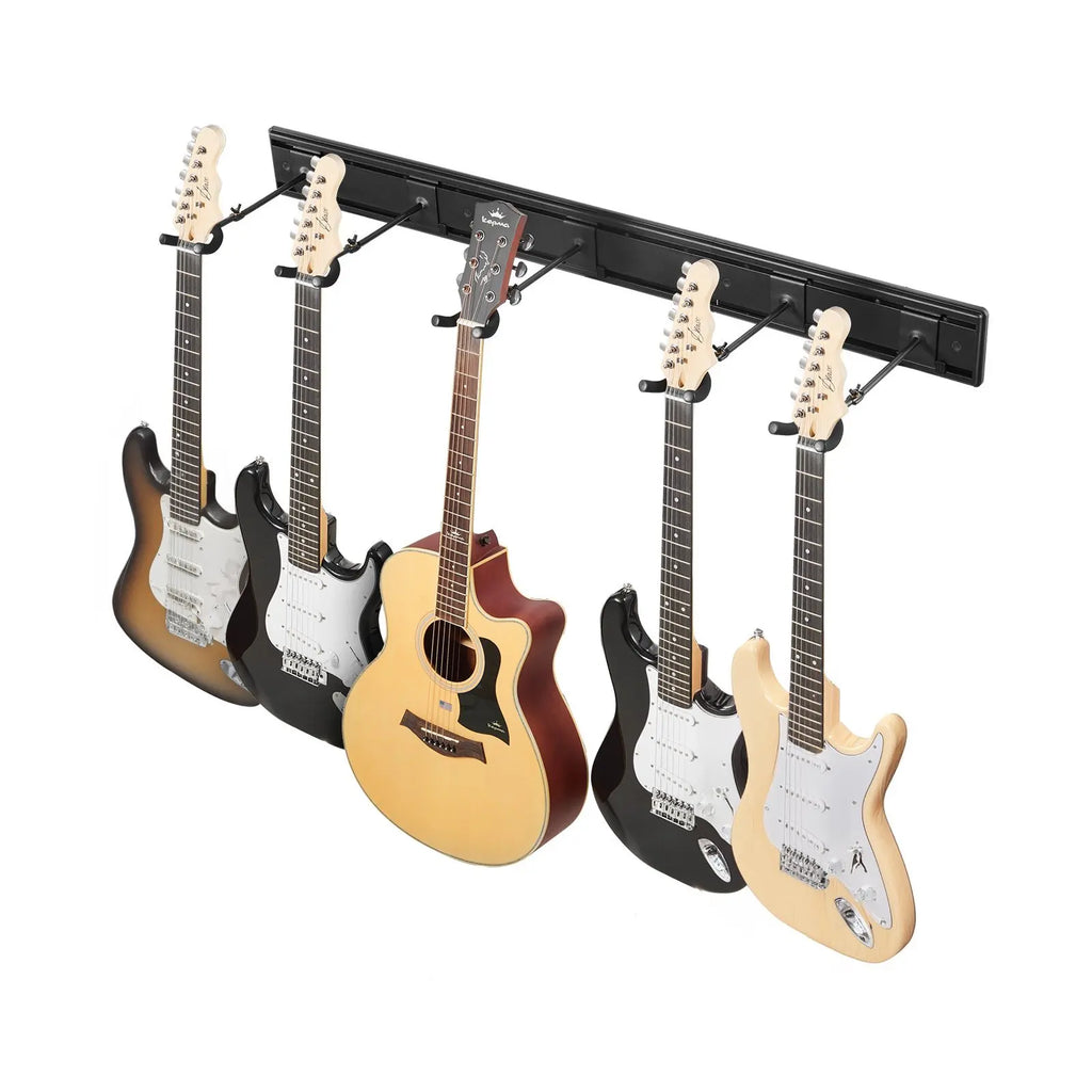 5-Space Guitar Stand Wall-Mounted Foldable Rack Hold Up to 5 Guitars