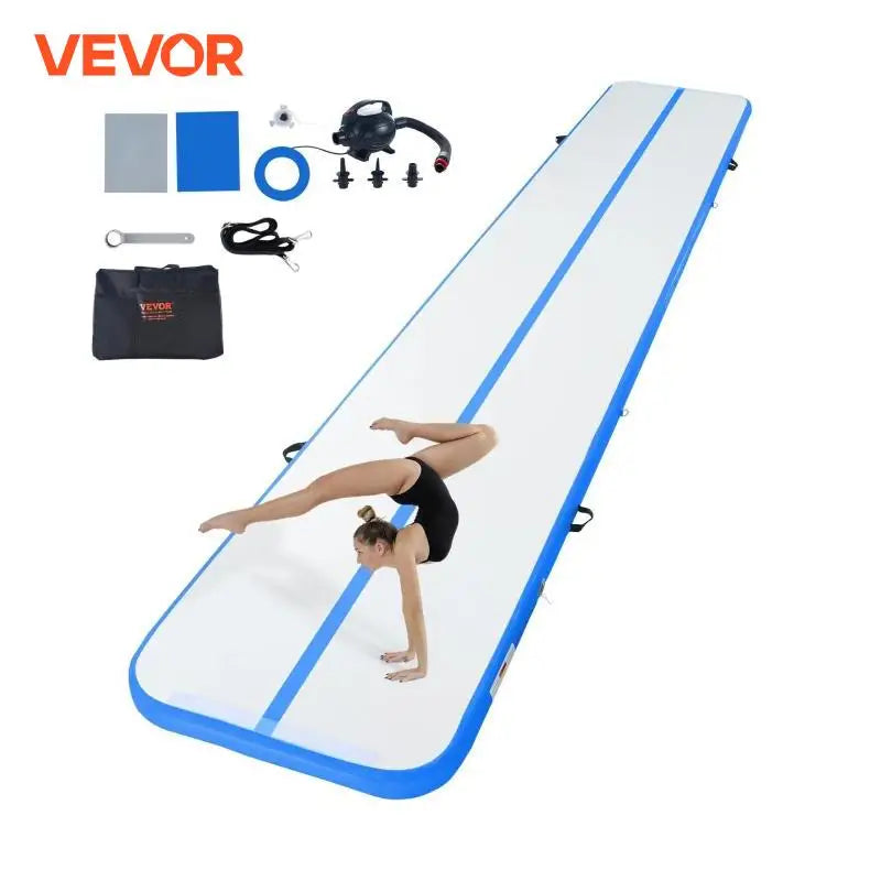 Gymnastics Air Mat 4inch Thick Tumble Track with Electric Pump For Home Use Gym Yoga Cheerleading Beach Park Water