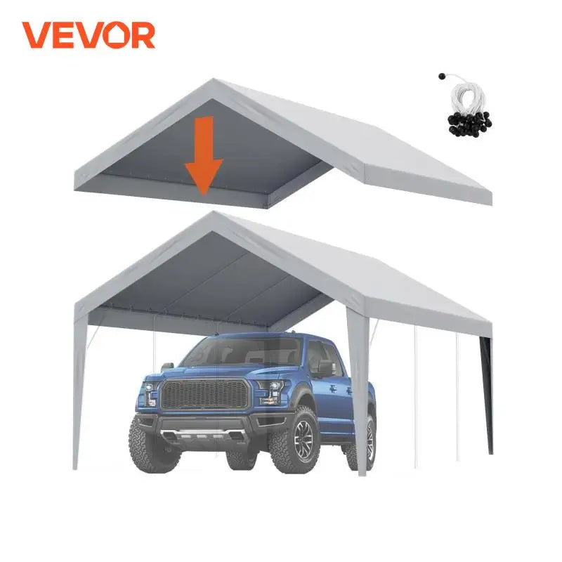 Carport Replacement Canopy Cover Garage Top Tent Shelter Tarp Heavy-Duty Waterproof & UV Protected （Frame Not Include）