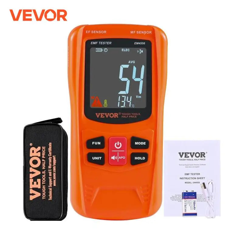 3-in-1 EMF Meter 5Hz-6GHz Handheld Rechargeable Electromagnetic Field Radiation Detector Digital LCD EMF Tester, Discount