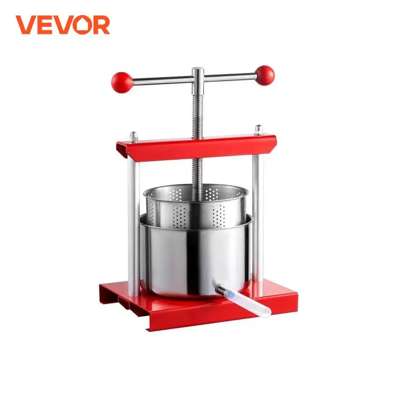 Fruit Wine Press 0.8 Gal/3L Heavy Manual Cider Apple Grape Tincture Vegetables Honey Olive Oil for Outdoor Kitchen Home