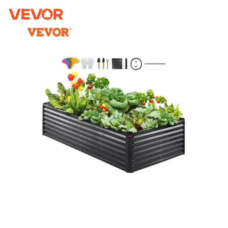 Raised Garden Bed Kit Large Metal Raised Planter Box Garden Beds Outdoor for Vegetables Flowers and Herbs with Open Bottom