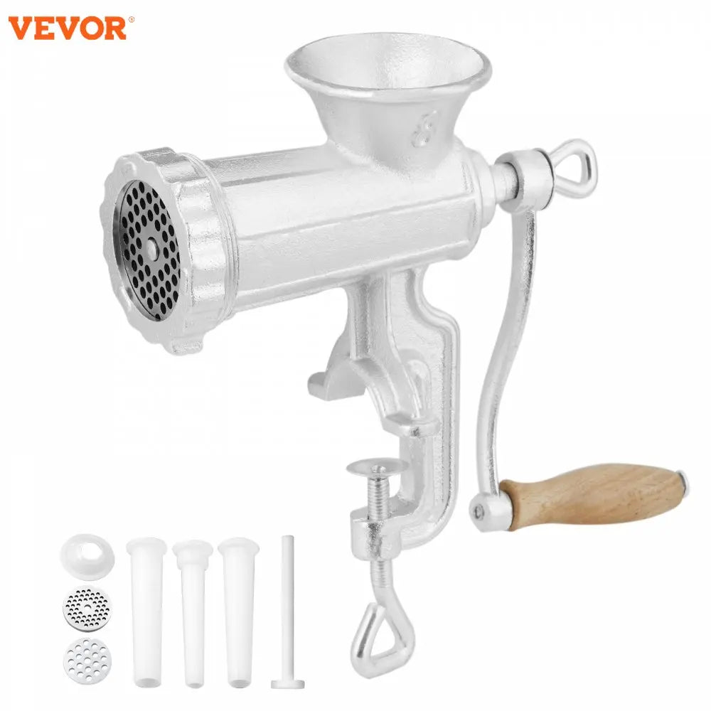 Manual Meat Grinder, Heavy Duty Cast Iron Hand Meat Grinder with Steel Table Clamp, Meat Mincer Sausage Maker