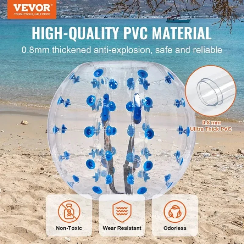 dropship  Inflatable Bumper Ball 1-Pack, 4FT/1.2M Body Sumo Zorb Balls for Teen & Adult, 0.8mm Thick PVC Human Hamster Bub