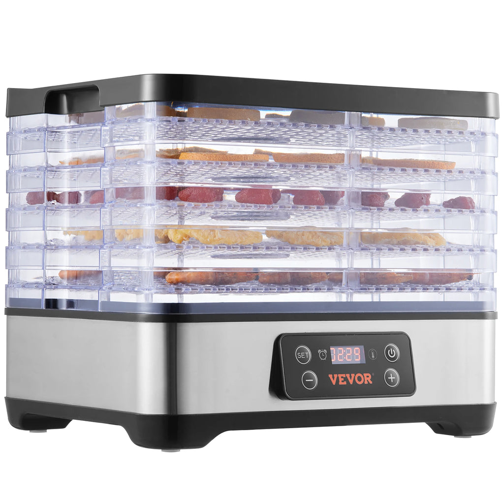 Food Dehydrator Machine, 5/6/10 Tray Fruit Dehydrator Electric Food Dryer for Jerky, Herb Meat, Beef, Fruit, Dog Treats
