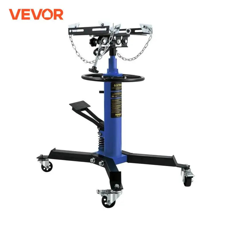 Car Lift Jack Hydraulic Telescopic Transmission Jack Floor Jack Stand with Foot Pedal 360° Swivel Wheel Garage Lift Hoist