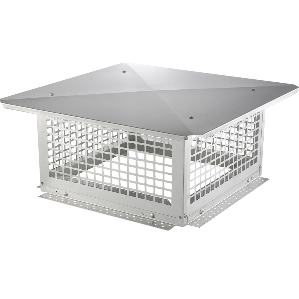 Chimney Cap 4 Sizes 304 Stainless Steel Fireplace Chimney Cover Not Easily Toppled Fits Mesh Flue Outside Covers Silver