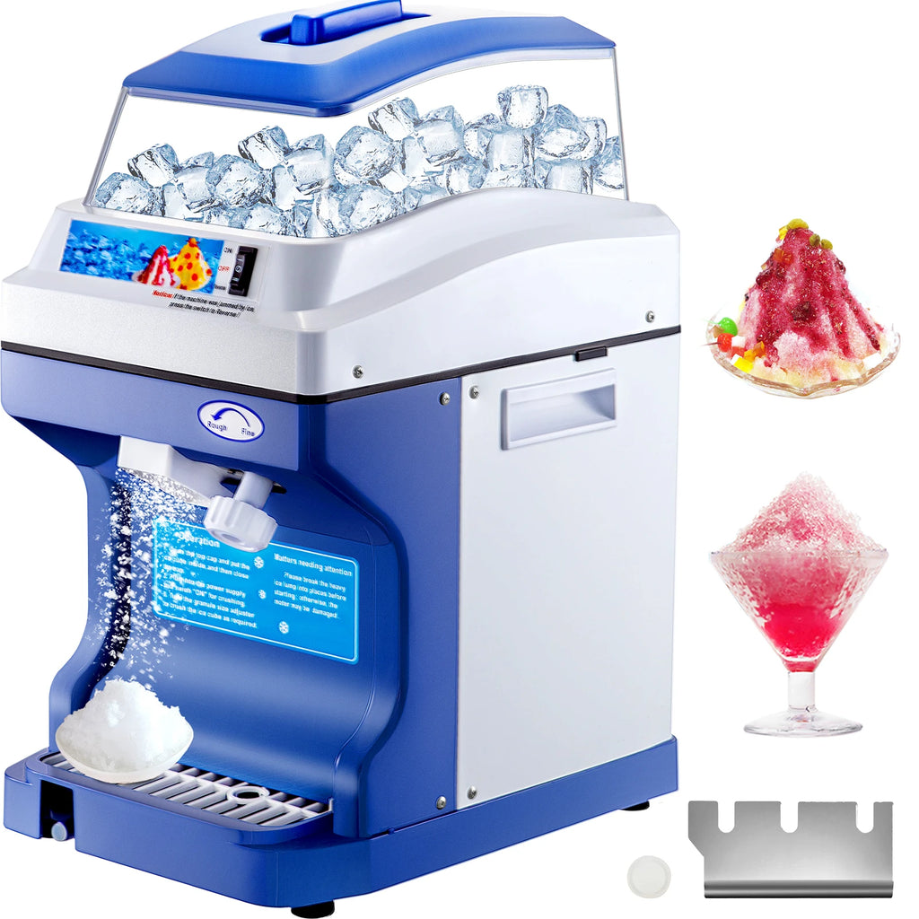 Commercial Ice Shaver 441 LBS/H Ice Shaving Capacity, Ice Shaving Machine w/ 11 LBS Hopper, 300W Snow Cone Maker 320 RPM