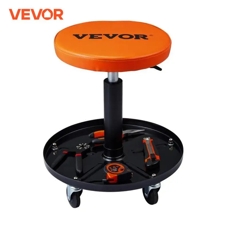 Mechanic Stool 250 LBS Rolling Pneumatic Creeper Garage/Shop Seat Padded Rolling Workshop Stool for Garage Auto Repair