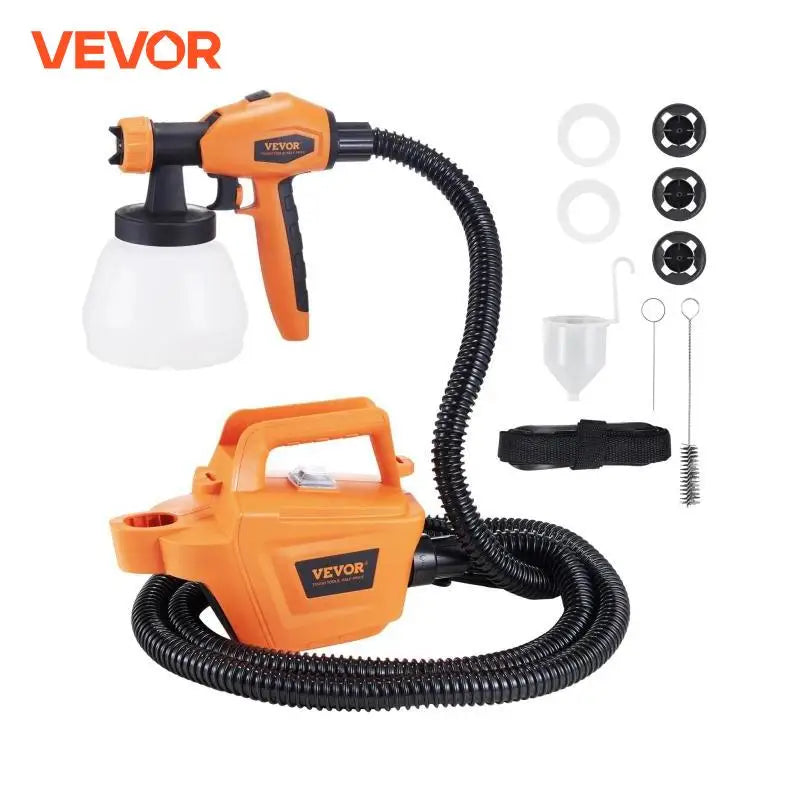 HVLP Paint Sprayer 500W/1300W Electric Spray Paint Gun with Air Hose 1300ml Container HVLP Spray Gun for House Painting