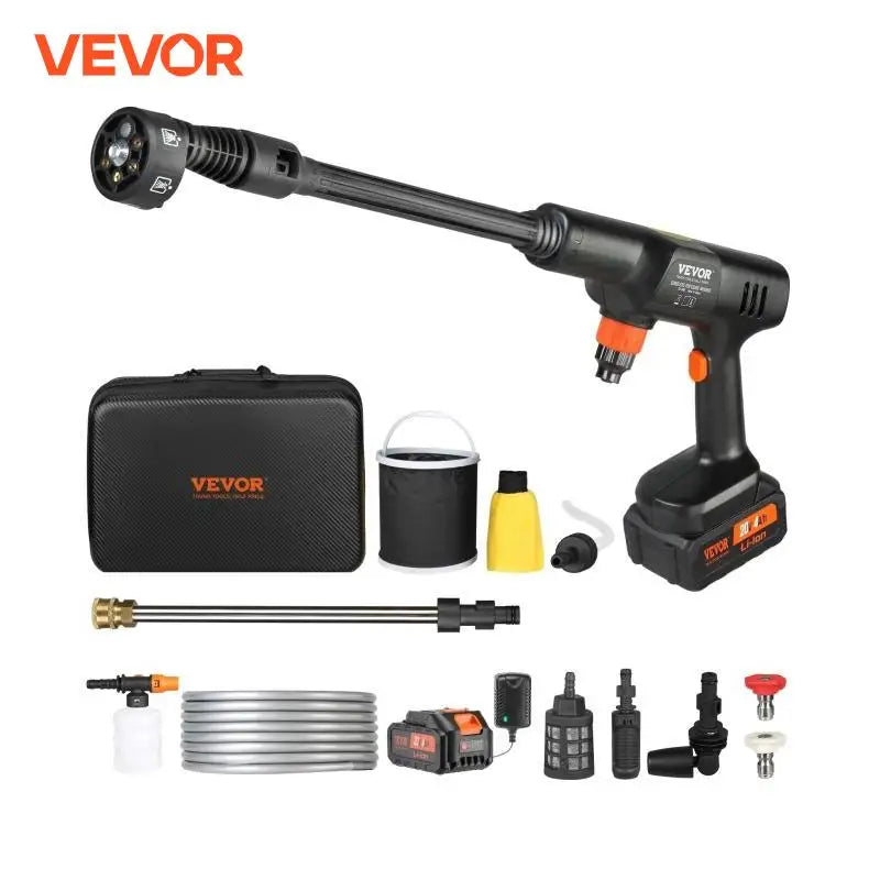 Cordless Pressure Washer Portable Power Cleaner Handheld High-Pressure Car Washer Gun for Home/Floor Cleaning & Watering
