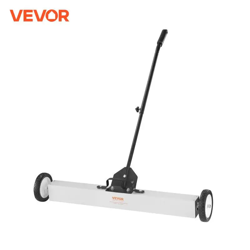 Rolling Magnetic Sweeper with Wheels Push-Type Magnetic Pick Up Sweeper Large Magnet Pickup Lawn Telescoping Sweeper