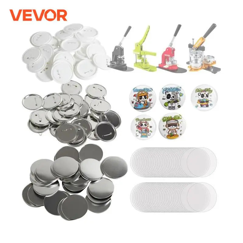 25/32/58/75mm Button Badge Parts Supplies for Button Maker Machine 200/500Sets Metal and Plastic Pin Badges