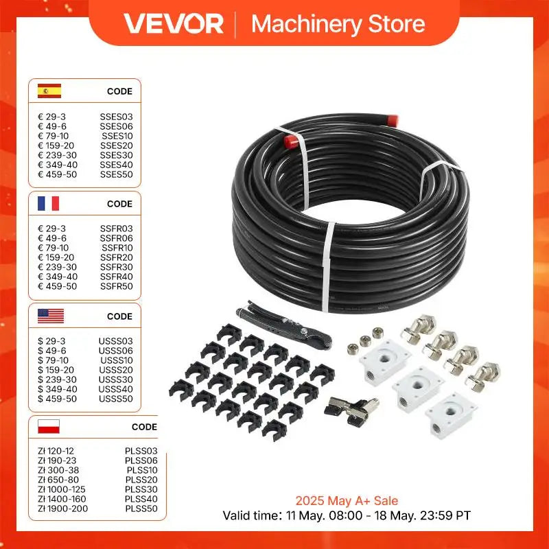 Air Compressor Line Kit 100FT/200FT HDPE-Aluminum Compressed Air Piping System Air Line Tubing Kit for Garages Workshops