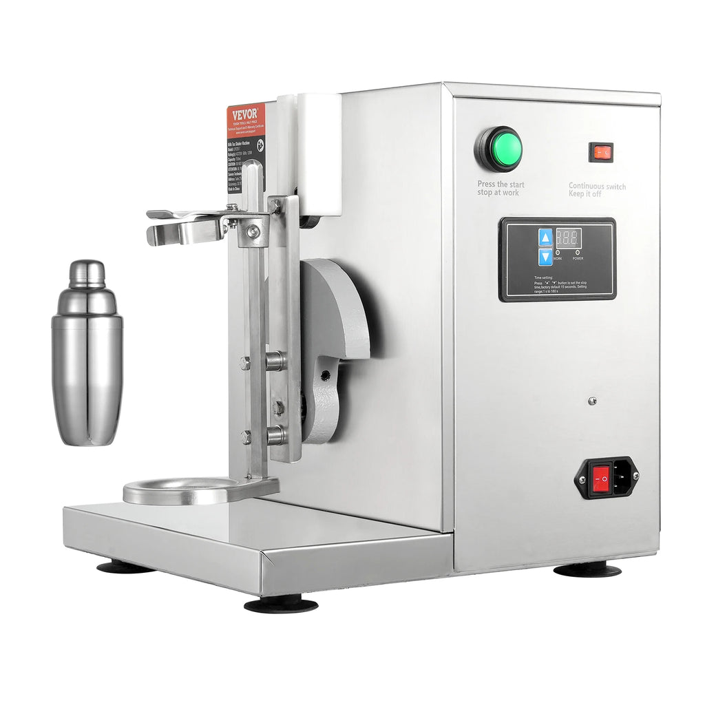 Milkshake Maker Machine, 120W Commercial Milk Tea Shaker Machine, Single Head Milk Shake Mixer Machine, 0-180s Adjustable