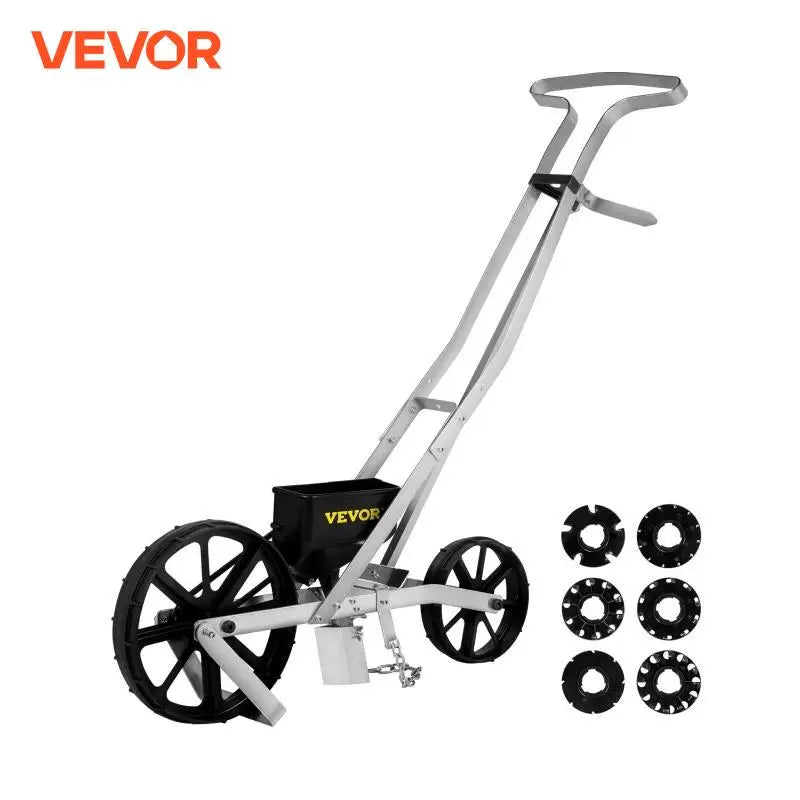 Multi-function Hand-push Seeder W/ 6 Seed Plates Precision Lawn Spreader Cotton Vegetable Wheat Corn Peanut Seeder Planter