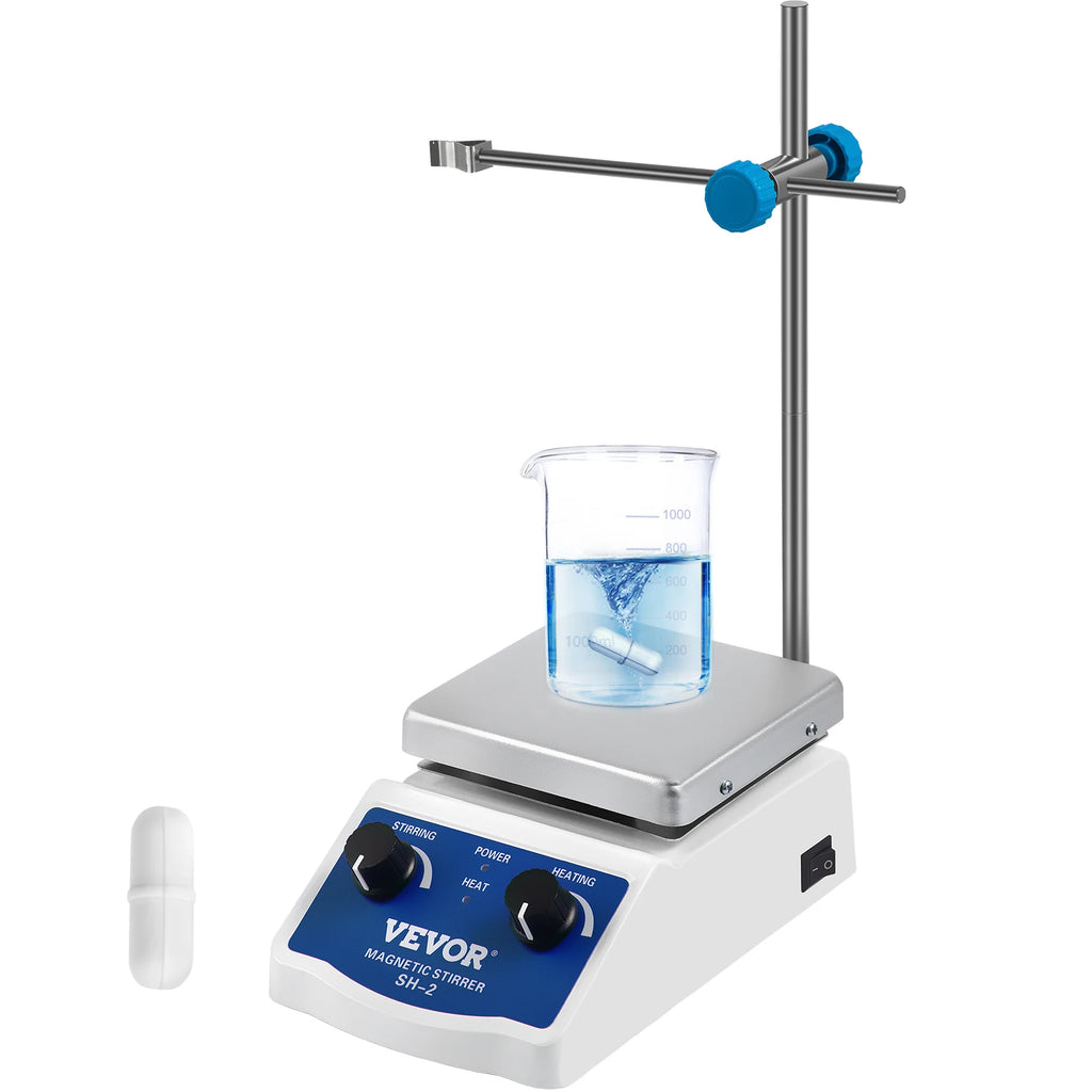 1000ML Electric Magnetic Stirrer Hot Plate Vortex Mixer Shaker With Stir Bar Medical Bioloicgal Chemical Laboratory