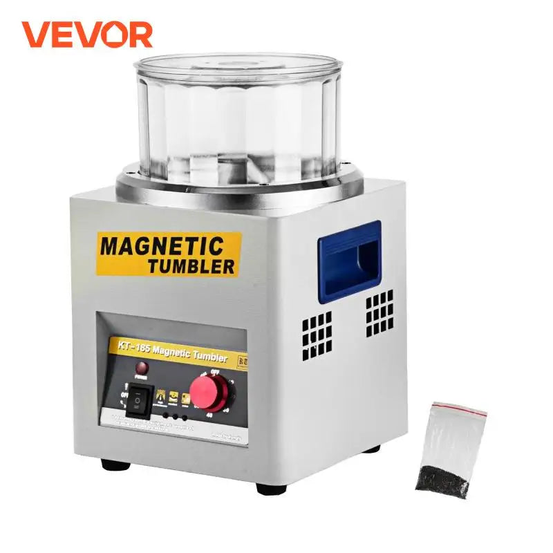 KT-185 Magnetic Tumbler Jewelry Polisher Mini Metal Finisher Finishing Machine AC 110V/220V Gold Precision Parts Polisher
