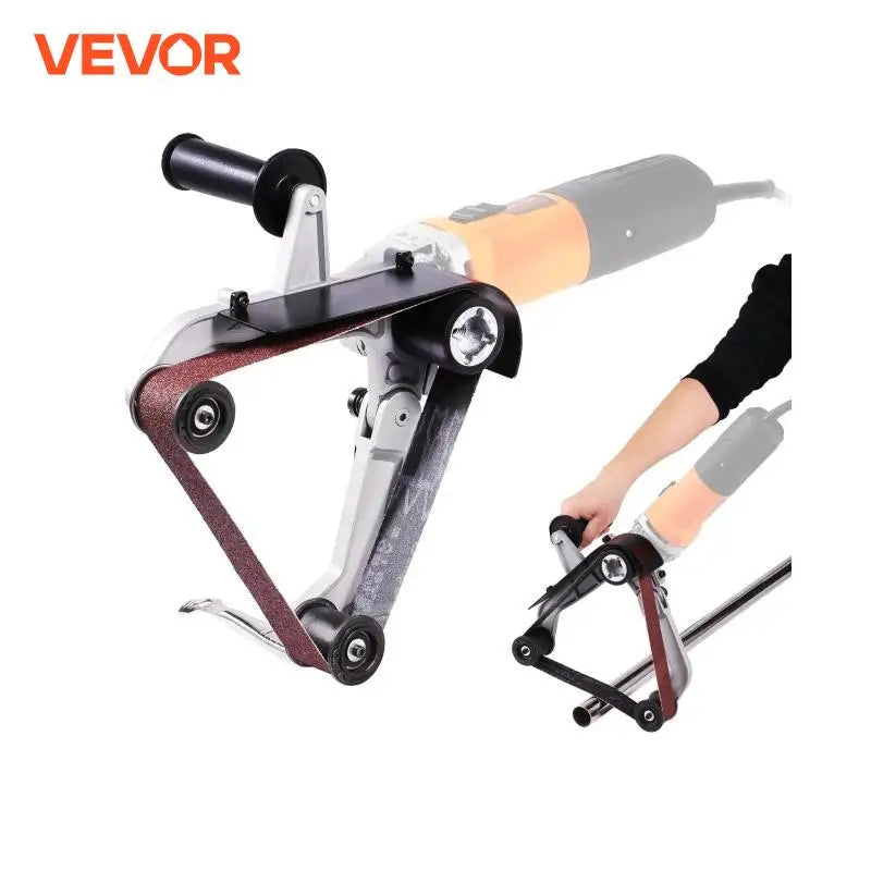 Belt Sander Adapter for Angle Grinder Pipe or Tube Sanding Attachment with 5/8-11" Imperial Thread and 10PCS Sanding Belts