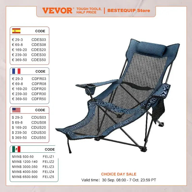 Outdoor Folding Camp Chair Backrest With Footrest Portable Bed Nap Chair For Camping Fishing Foldable Beach Lounge Chair