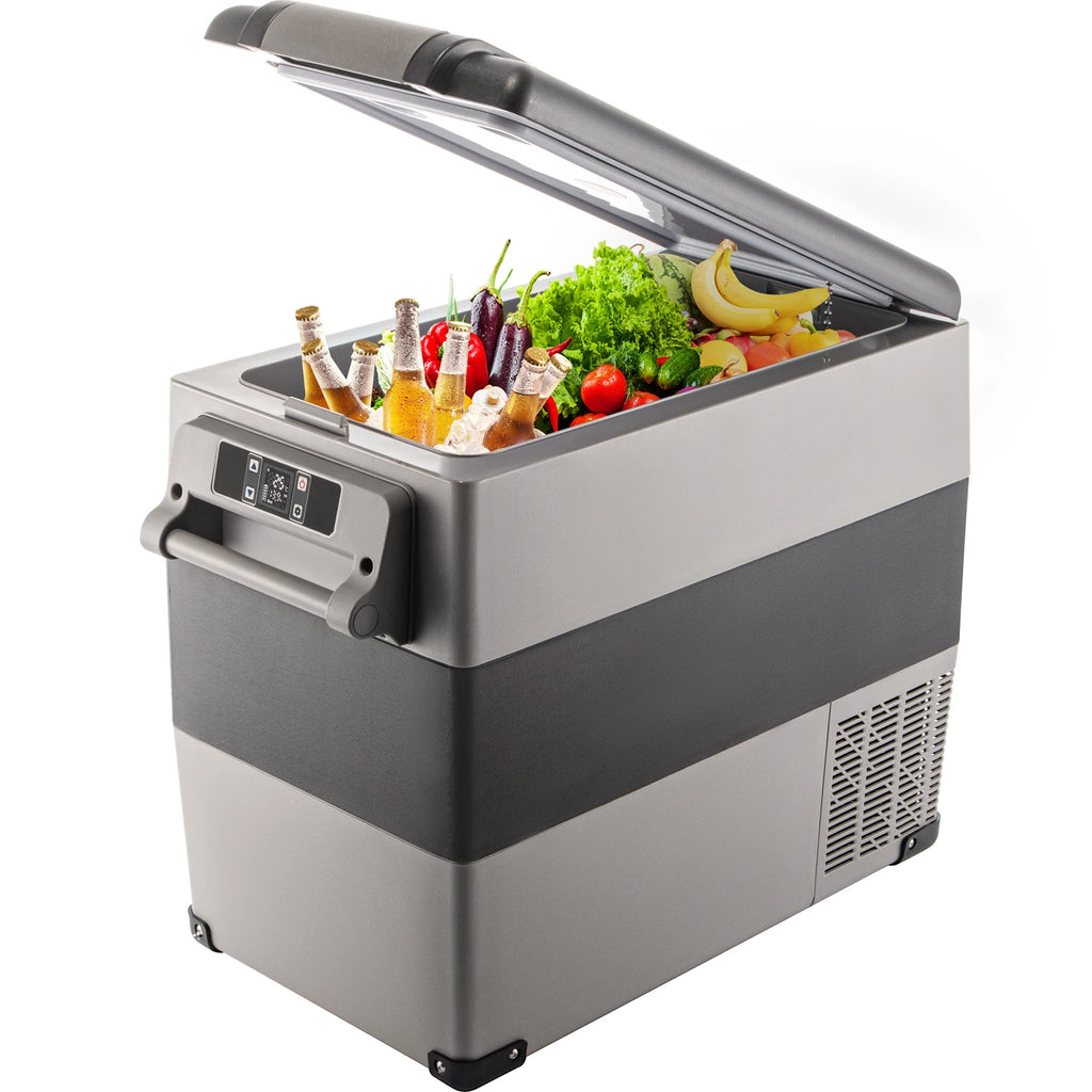 Car Refrigerator 55L Compressor Portable Small Car Refrigerator Freezer Mini Electric Cooler for Vehicle Car Truck Boat
