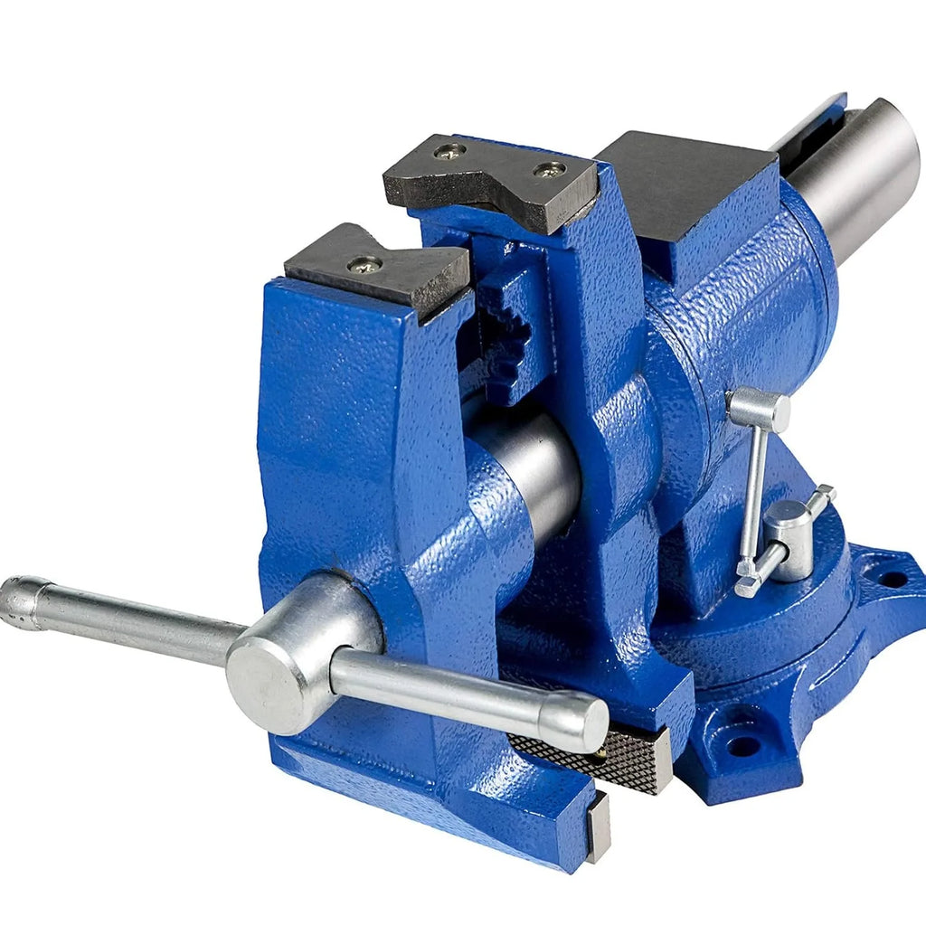 Bench Vise 6 Inch, Double Swivel Rotating Heavy Duty Vise Head/Body Rotates 360°,Pipe Vise Bench Vices 30Kn Clamping Force
