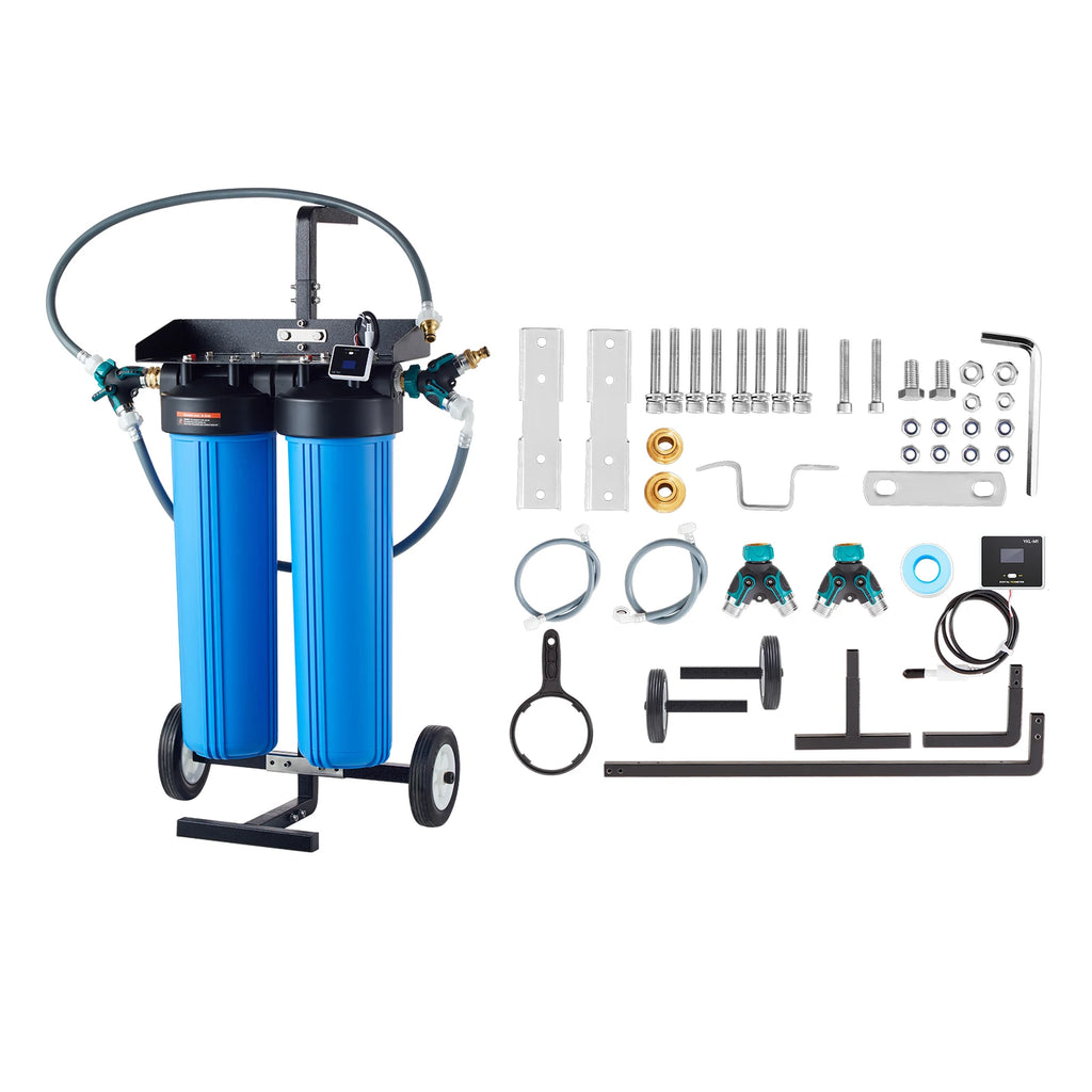 Deionized Water System for Car Wash, with Integrated TDS Meter, Spotless Water Spot Remover Filter with Dual Outlet Mode