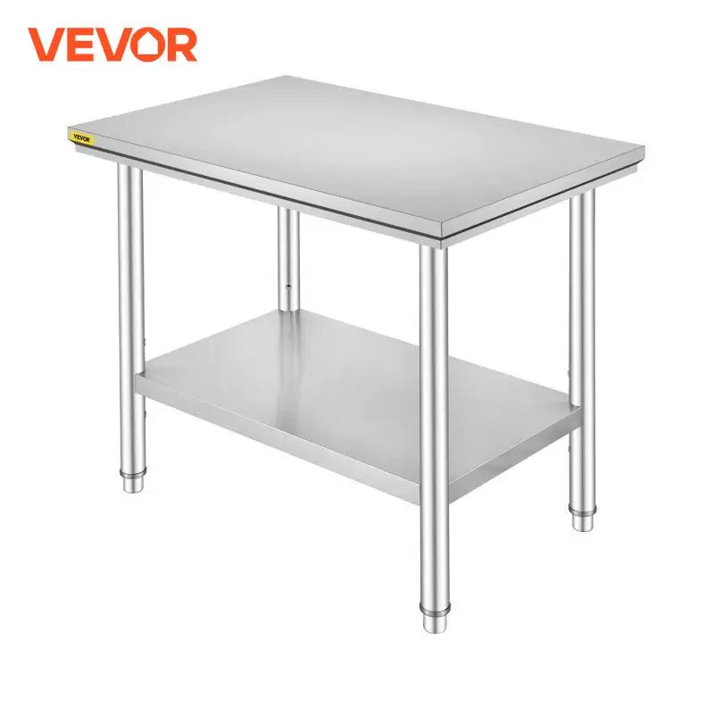 Kitchen Work Bench Commercial Catering Table Worktable with Undershelf Stainless Steel 330LBS 286LBS for Restaurant Garage
