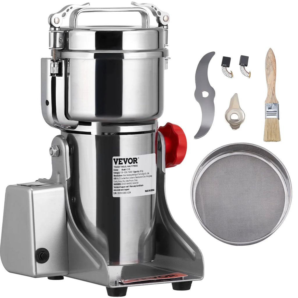 Electric Grain Mill Grinder, High Speed Spice Grinders, Stainless Steel Pulverizer Powder Machine, for Grains Coffee