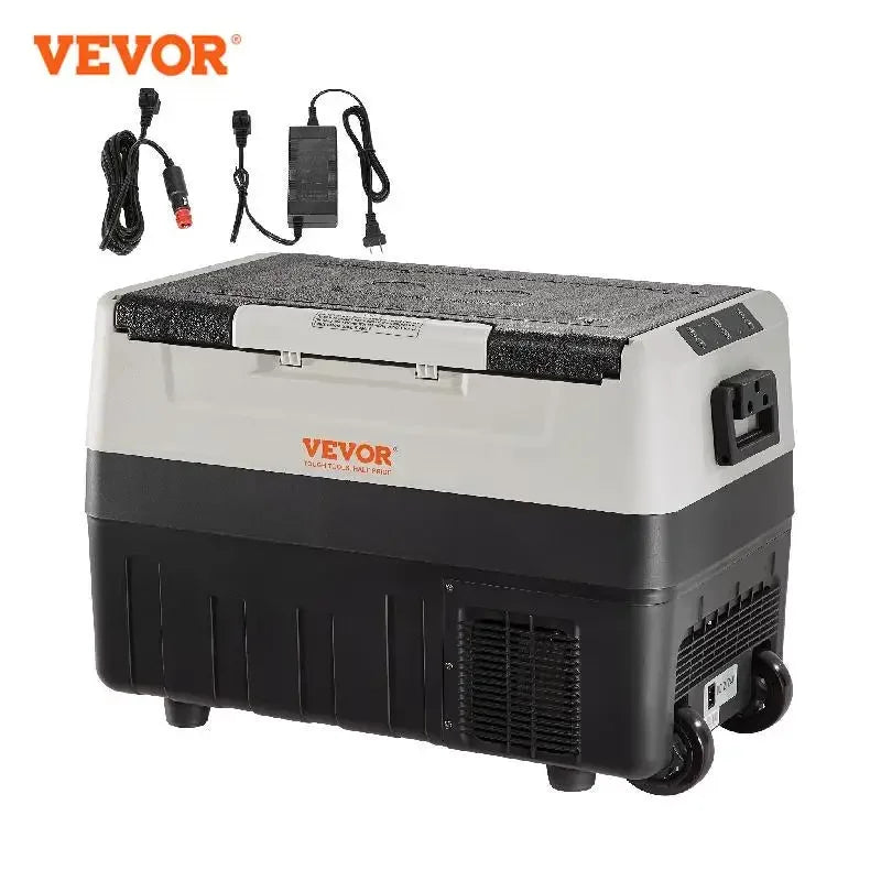 CAR Refridge Mini Refrigerator 35L/45L/55L Portable Foldable Handle with Wheel Compressor Freezer for Camping Picnics