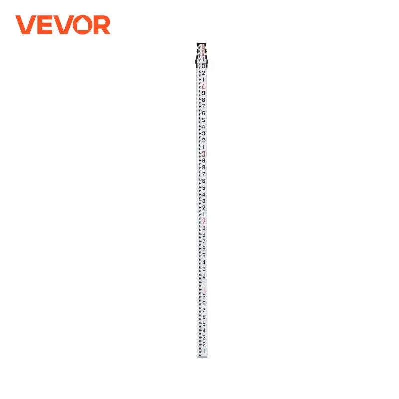 Aluminum Grade Rod 4 Sections Telescopic Measuring Rod Double-Sided Scale 1/10ft Leveling Rod Stick Made of Aluminum Alloy